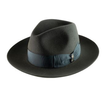 Borsalino véritable chapeau homme en feutre de poil de lièvre noir